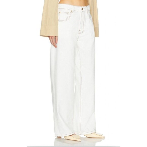 JACQUEMUS Le De Nimes Large Jeans Off White & Tabac - Picture 3 of 4